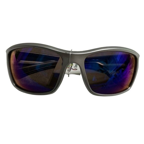 Sport Eyewear New UV 400 Men’s Silver Frame Rainbow Lens Sunglasses - Picture 1 of 3